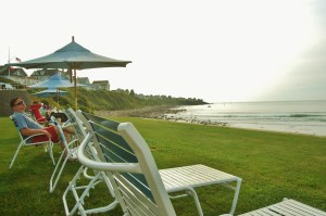 Sitting out enjoying