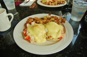 Lobster Benedict at the Lobster Cove