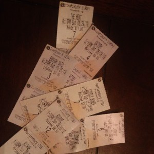 Date Night ticket stubs