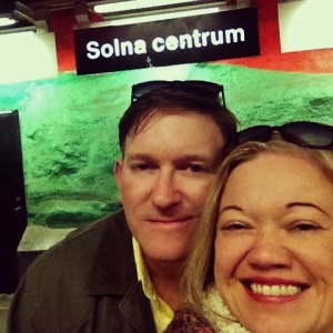 Us in the Solna Centrum Metro Station