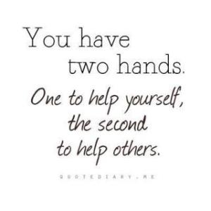 Two Hands One for You One for Others