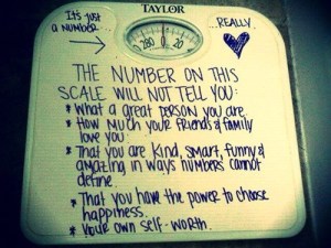 A number on a scale